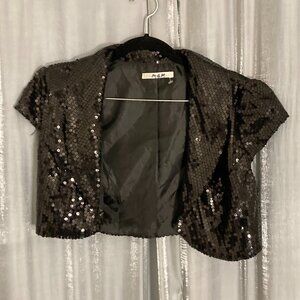 sequin crop top bolero